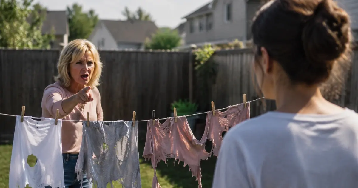 Karen Cut My Clothes In My Own Backyard — She Never Expected What I Found